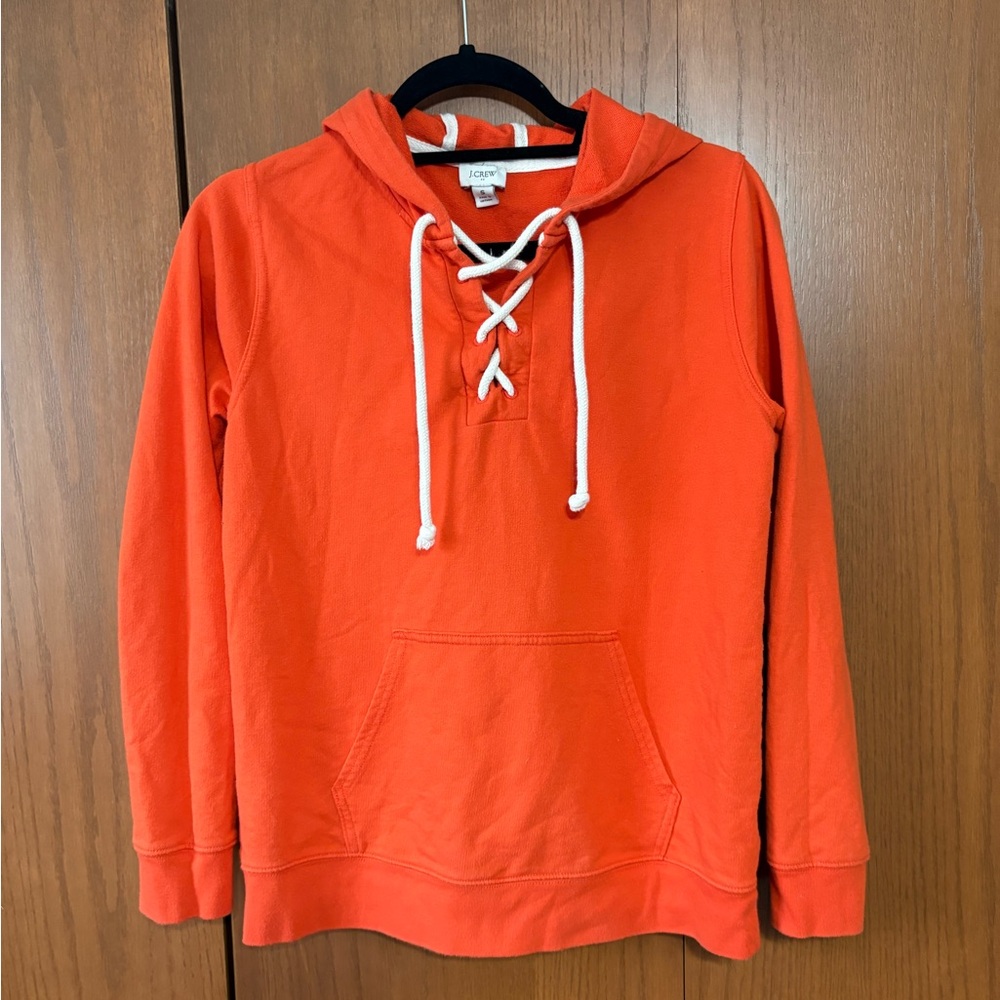 J. Crew Lace-Up Hoodie Size Small